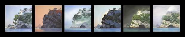 Arbres.Ombre.Lumiere Ensemble de 6 Gouaches de 1  6