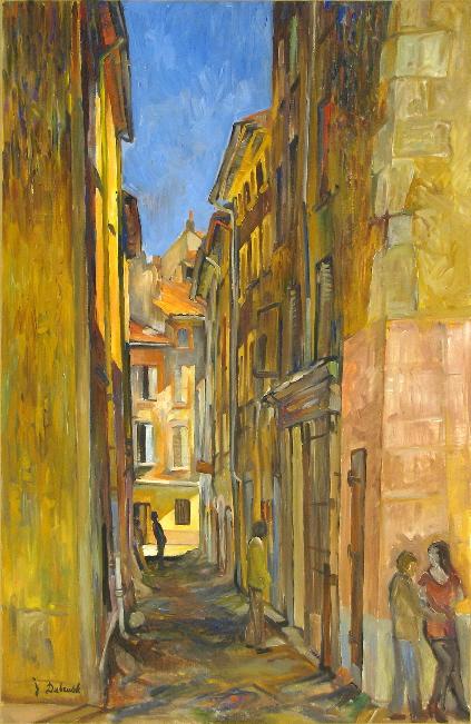 Le vieux Toulon 2 Huile sur toile 100 cm x 65 cm