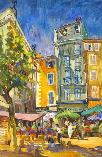 Le vieux Toulon 9 Huile sur toile 92 cm x 60 cm