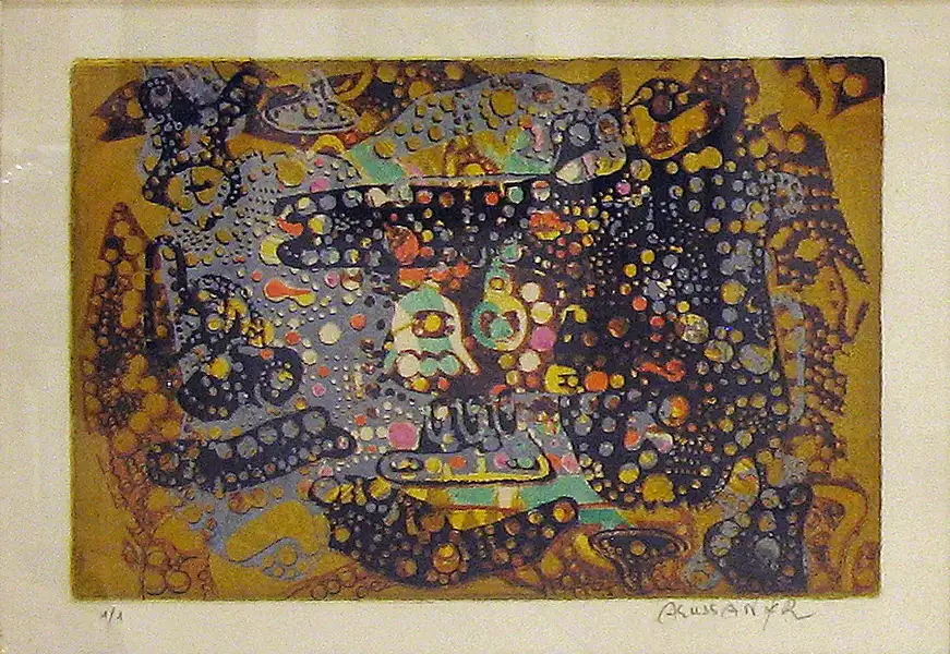 1 - Australie 1  Aquatinte et eau forte couleur 34 cm x 45 cm