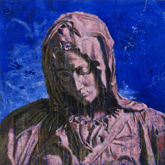 2 - Pieta d'aprs Michel Ange Acrylique sur toile 120 cm x 120 cm