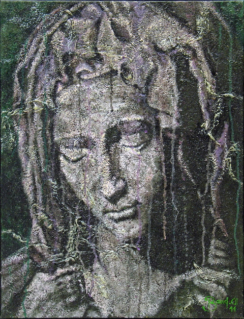 4 - Pieta tude 3 Acrylique sur toile 65 cm x 50 cm