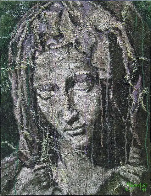 4 - Pieta �tude 3 Acrylique sur toile 65 cm x 50 cm