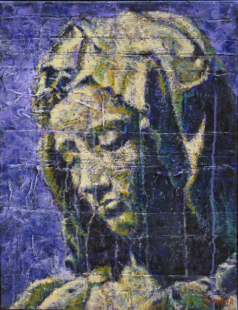 5 - Pieta tude 4  Acrylique sur toile 65 cm x 50 cm