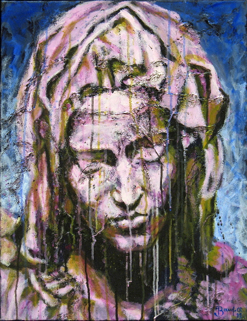 6 - Pieta tude 5  Acrylique sur toile 65 cm x 50 cm