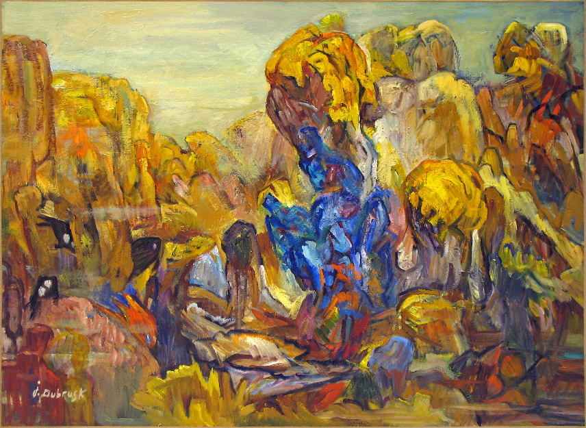 1 - Coraux de Morea Huile sur toile 73 cm x 100 cm