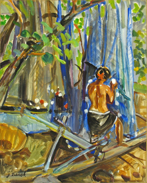 4 - La femme du pcheur Huile sur toile 81 cm x 65 cm