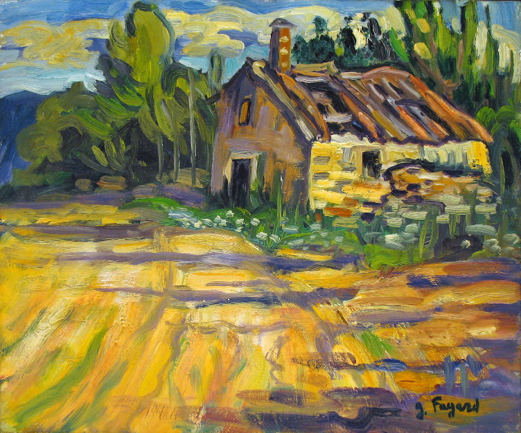 7 - Le vieux cabanon Huile sur toile 54 cm x 65 cm