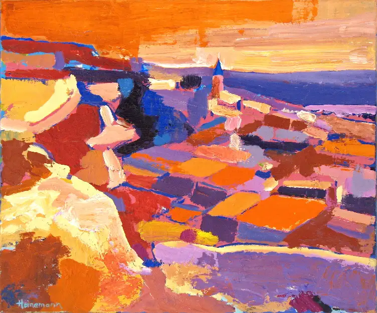 3 - Saint Saturnin d'Apt Acrylique sur toile 54 cm x 65 cm