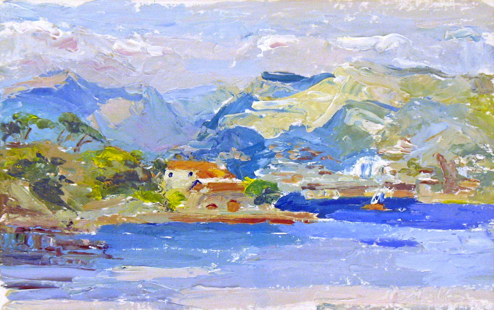 3-Fort de l Eguillette huile sur carton 22 cm x 35 cm