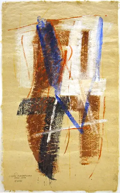 3- Signe fondateur 3 technique mixte sur papier 116 cm x 100 cm