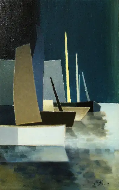 7- Les grands voiliers huile sur toile 116 cm x 73 cm