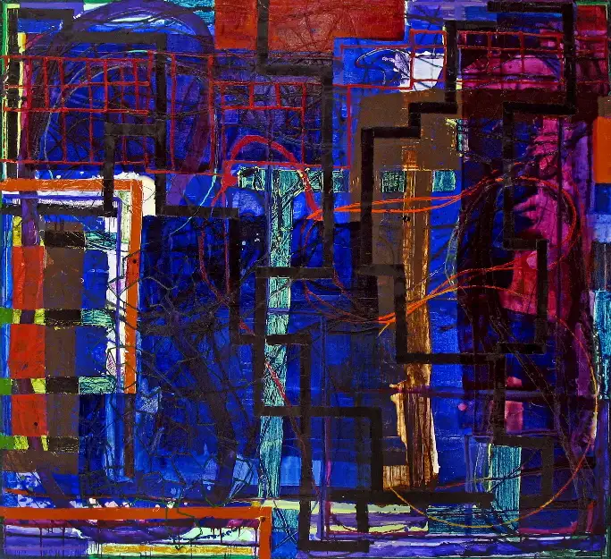 1- Sans titre 1 technique mixte sur toile 210 cm x 230 cm