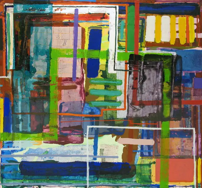 3- Sans titre 3 technique mixte sur toile 186 cm x 200 cm