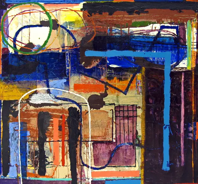 6- Sans titre 6 technique mixte sur toile 186 cm x 200 cm