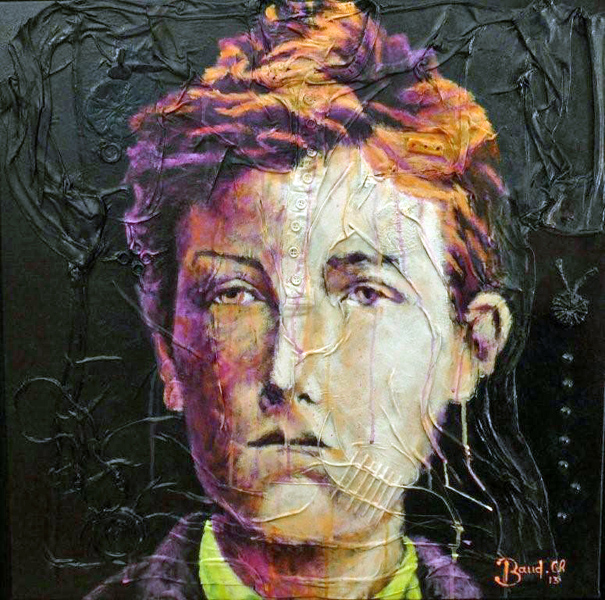 1- Portrait de Rimbaud Acrylique sur toile 70 cm x 70 cm