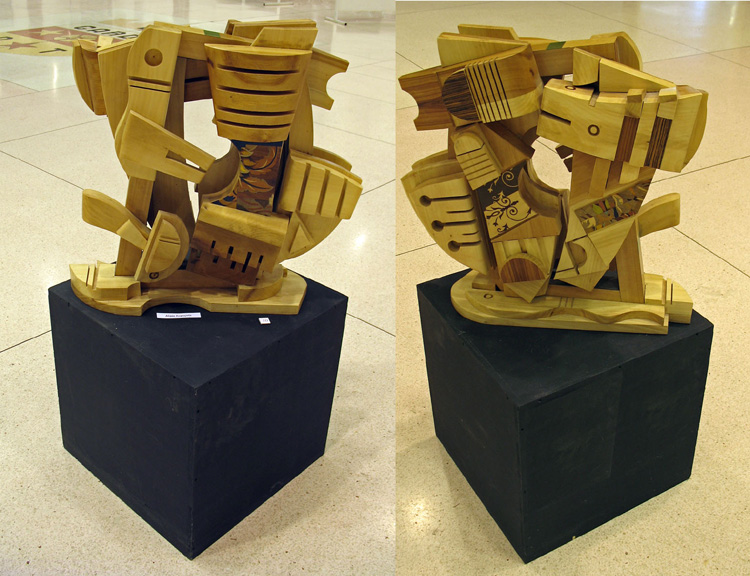 1 - Voile Sculpture ( recto ; verso ) 57 cm x 70 cm x 26cm