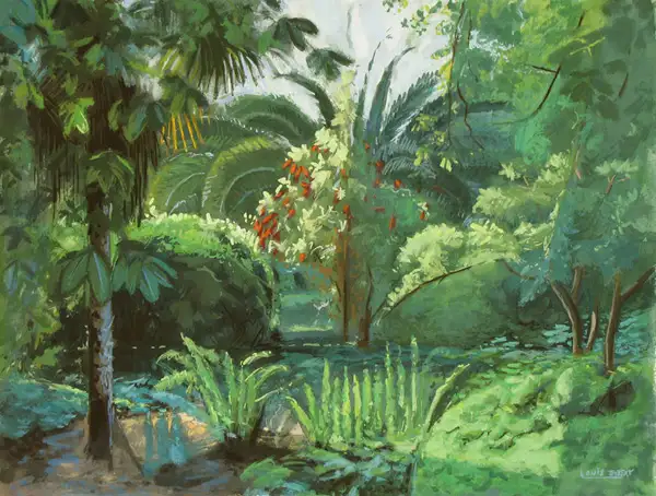 11- Un coin du parc 7 Gouache 31 cm x 41 cm