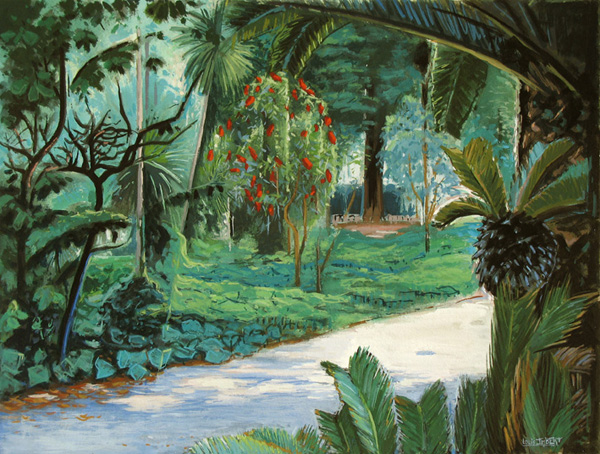 8- Un coin du parc 3 Gouache 31 cm x 41 cm