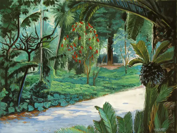 8- Un coin du parc 3 Gouache 31 cm x 41 cm