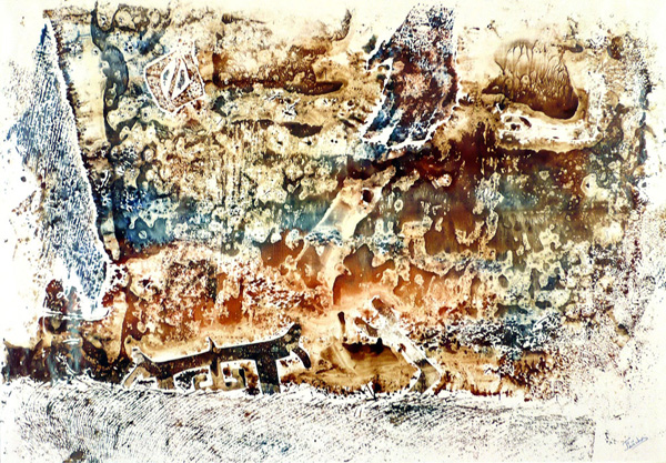 9- Voyage onirique Monotype 374 mm x 538 mm