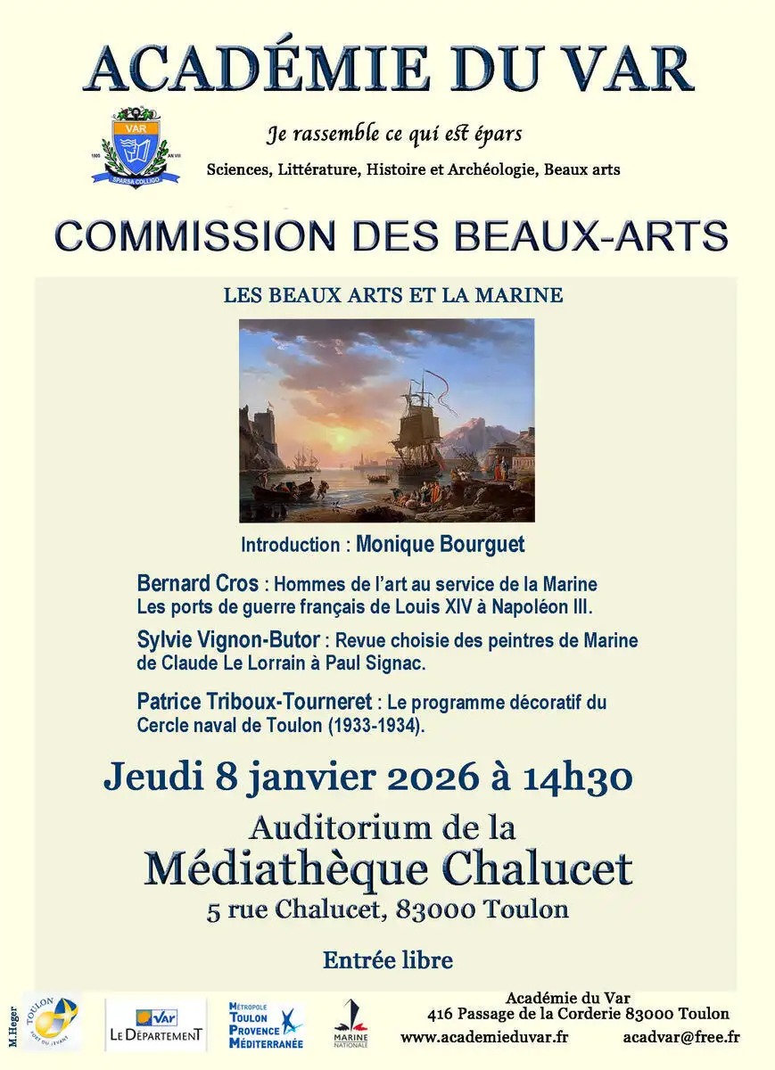 Commission des beaux-arts. Jeudi 8 janvier 2026. Chalucet. 14h30.
