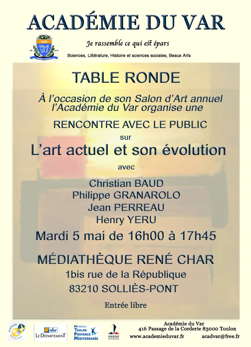 Table ronde et rencontre avec le public.