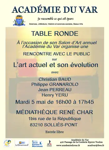 Table ronde et rencontre avec le public.