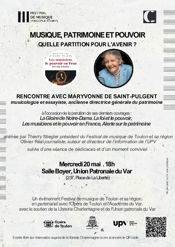 Musique, Patrimoine et Pouvoir. Quelle partition pour l'avenir ?