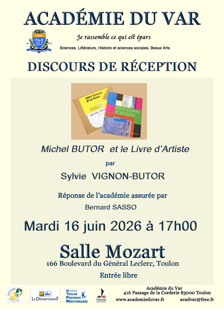 Discours de r�ception de Sylvie Vignon-Butor.