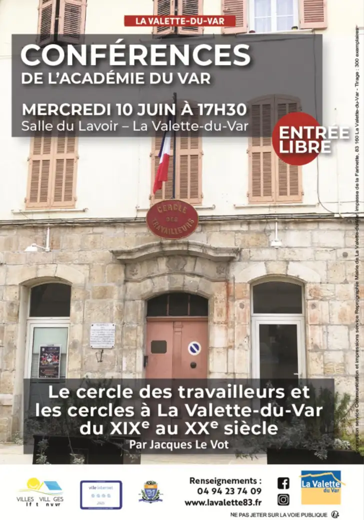 Conf�rence de Jacques Le Vot � La Valette.