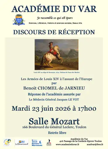 Discours de r�ception de Beno�t Chomel de Jarnieu.